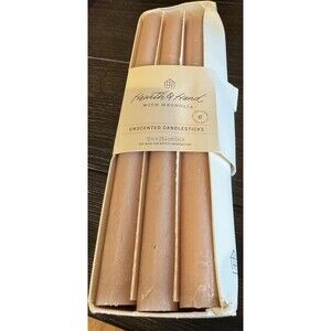 Hearth & Hand Magnolia Unscented Tan Candlesticks Set 6